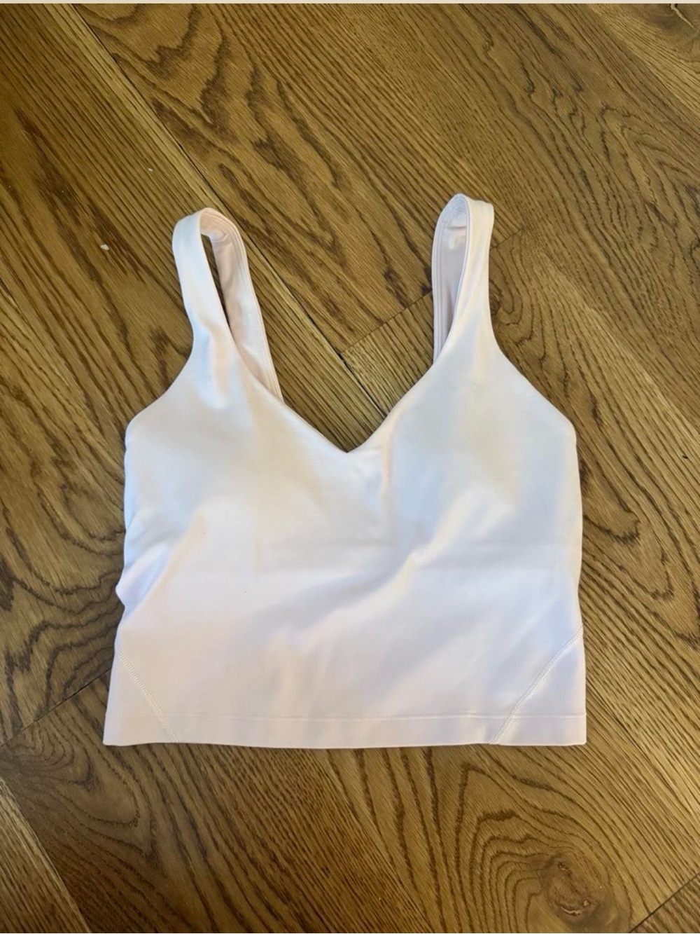 lululemon athletica Light Pink V-Neck Cropped Tank